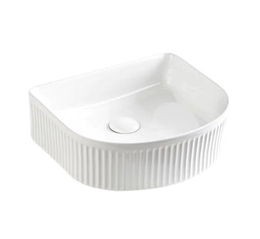 VITO Athena Fluted Arch Premium Ceramic Above-Counter Basin 400*360*130mm ATH4036AR-GW/MW/MB
