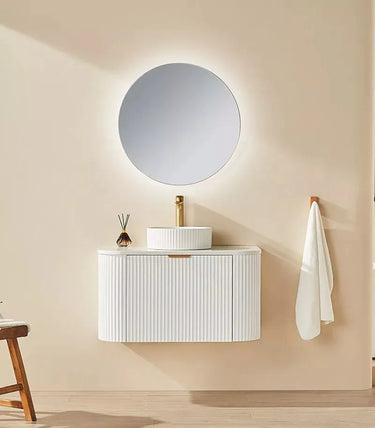 VITO Avantti Fluted Curved Vanity 750mm AVT750W-MW/MB