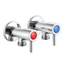 Round Chrome Toilet Stop Tap (One Pair)