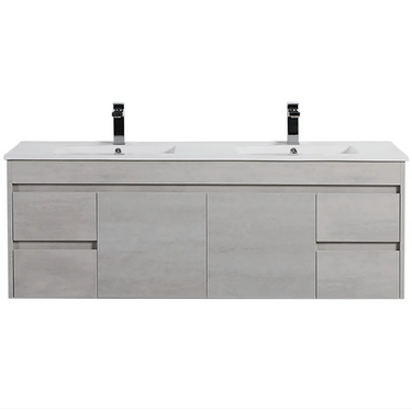 Wall Hung Cabinet NC154DWH 1500*460*550mm(Double Bowl)