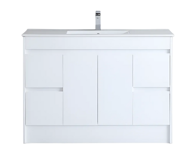 POLAR White polyurethane PVC Cabinet with Kickboard Built P124LK