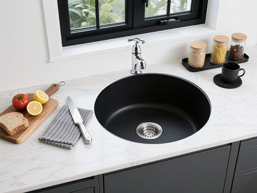 Quartz Undermount Kitchen Sink 466*466*210mm (QZ4646-MB)
