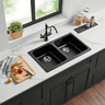 Quartz Top-mount Kitchen Sink 860*500*216mm (QZ8650D-MB)