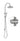 Celine Twin Shower Combo Brushed Stainless Steel