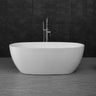 Vinny 1500x800x575 Gloss White Egg Shape Bathtub No Overflow