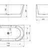 Verona 1500x750x580 Matte White Back to Wall Bathtub No Overflow