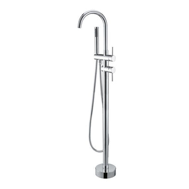 Roul Chrome Floor Standing Bath Spout