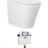 Alzano Wall Face Pan Hurricane Flush Matte White with R&T Cistern, No Push Plate