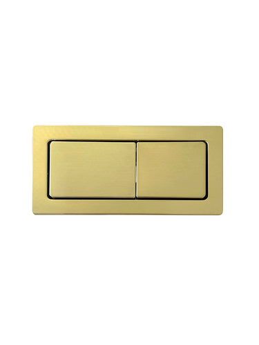 Square Toilet Flush Button Brushed Gold