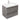 Dover 600mm Amazon Grey Wall Hung Vanity - Slimline Ceramic Top / Gloss white / 12 Oclock