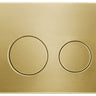 R&T Round Argent Gold Stainless Dual - Flush Push Plate