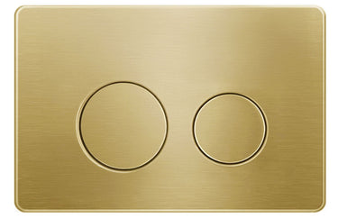 R&T Round Argent Gold Stainless Dual - Flush Push Plate