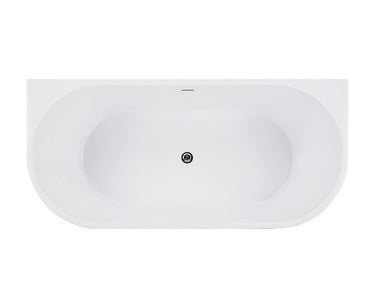 Verona 1700x800x580 Gloss White Back to Wall Bathtub OF