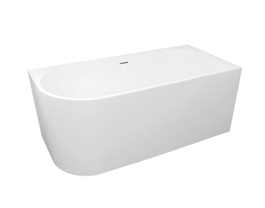 Right Corner 1500x750x580 Gloss White Bathtub OF