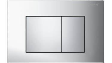 R&T Dual Flush Plate Large Square Chrome