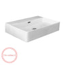 Oskar Wall Hung Square 600x420x120 NTH Basin