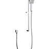 Taran Chrome Shower Rail with Square Handheld Shower Piece
