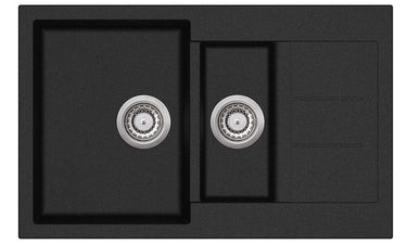 Granite Sink 1 & 1/2 Bowl Black