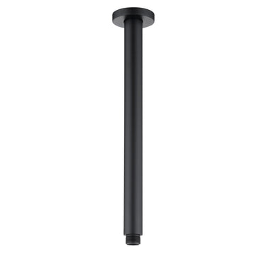 Roul 300mm Matte Black Ceiling Shower Arm Round