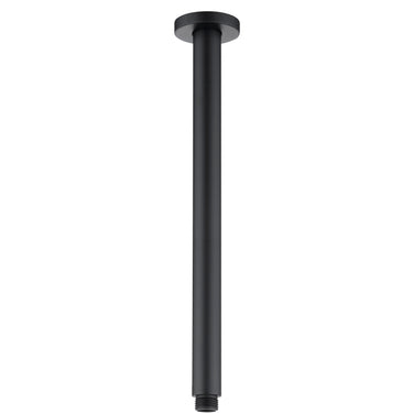 Roul 400mm Matte Black Ceiling Shower Arm Round