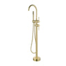 Roul Brushed Gold Floor Standing Bath Spout