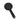 Roul 200mm Matte Black Twin Shower Half Rail Top Inlet Round