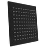 Zevio 250mm Matte Black Shower Head Stainless Steel Square