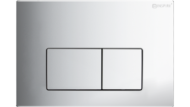 R&T Dual Flush Plate Curve Square Chrome