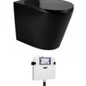 Alzano WF Rimless Pan Slim Seat - Matte Black / R&T Inwall Cistern(Button Order Separately)
