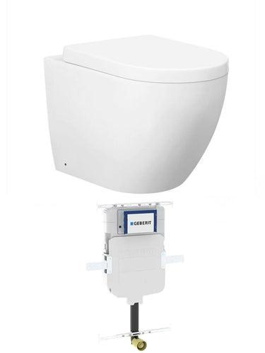 Voghera Toilet Package - WF Pan, Geberit Sigma8 Cistern (Button Sold Separately) - Standard Seat / Geberit Cistern