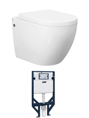Voghera Wall Hung Pan with R&T Inwall Cistern (Push Plate Sold Separately) - Standard Seat