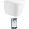 Alzano Wall Hung Pan Geberit Inwall Cistern Set (Push Plate Sold Separately) - Standard Seat / Geberit Cistern