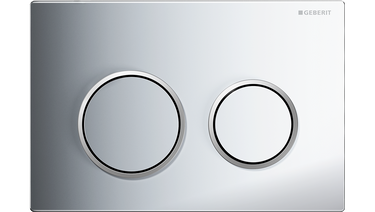 Kappa21 Dual Flush Button Round Chrome With Matt Chrome Trim
