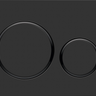 Sigma20 Dual Flush Button Round Matte Black With Gloss Black Trim