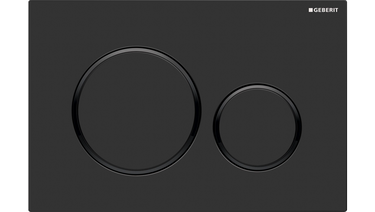 Sigma20 Dual Flush Button Round Matte Black With Gloss Black Trim