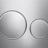 Sigma20 Dual Flush Button Round Matt Chrome With Chrome Trim