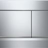 Sigma30 Dual Flush Button Square Matt Chrome With Chrome Trim