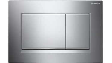Sigma30 Dual Flush Button Square Matt Chrome With Chrome Trim