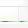 Sigma30 Dual Flush Button Square White With Gold Trim