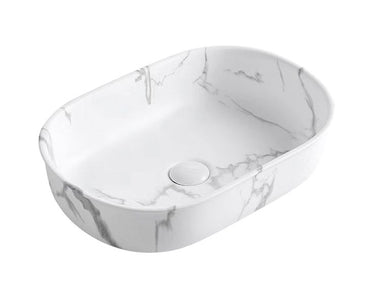 Bronte Oval 500x350x130 Carrara Basin
