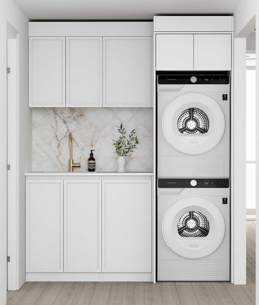 Laundry Kit 1715C Hampshire White with Matte White Top
