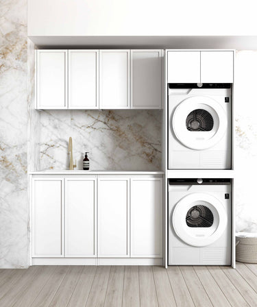 Laundry Kit 1960A Hampshire White with Cloudy Carrara Top