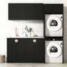 Laundry Kit 1960B Marlo Fluted Black with Pure White Top