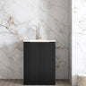 Mini Laundry 650mm Byron/Bondi Black Oak with Cloudy Carrara Top