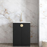 Mini Laundry 650mm Marlo Fluted Black with Matte White Top