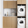 Laundry Kit 1715C Havana Fluted Woodland Oak with Cloudy Carrara Top