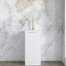Mini Laundry 430mm Bondi Fluted White with Pure White Top