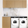 Laundry Kit 1960C Havana Fluted Woodland Oak with Matte White Top