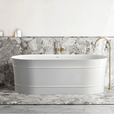 Attica Bondi 1700 Gloss White Bath with Overflow