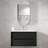 Byron 900mm Black Oak Wall Hung Vanity with Empire Black Top 10TH